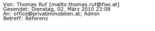 Referenzschreiben Absender