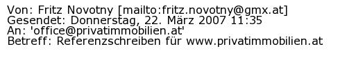 Referenzschreiben Absender