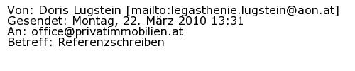 Referenzschreiben Absender