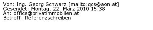 Referenzschreiben Absender