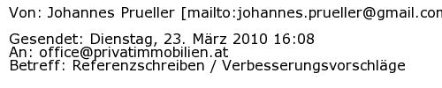 Referenzschreiben Absender