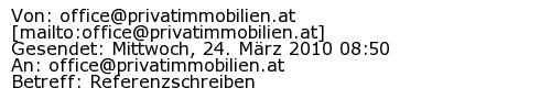 Referenzschreiben Absender