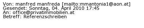 Referenzschreiben Absender