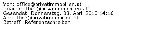 Referenzschreiben Absender