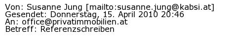 Referenzschreiben Absender