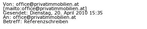 Referenzschreiben Absender