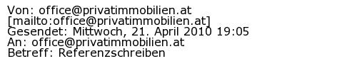 Referenzschreiben Absender