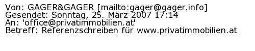 Referenzschreiben Absender