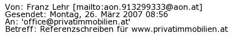 Referenzschreiben Absender
