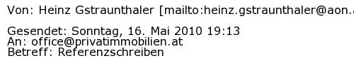 Referenzschreiben Absender