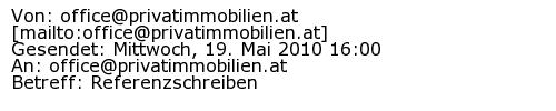 Referenzschreiben Absender