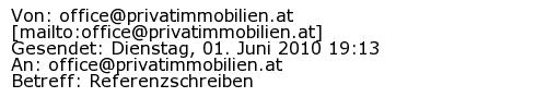 Referenzschreiben Absender