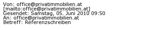 Referenzschreiben Absender
