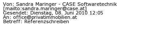Referenzschreiben Absender