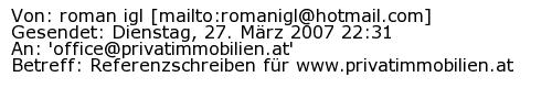 Referenzschreiben Absender