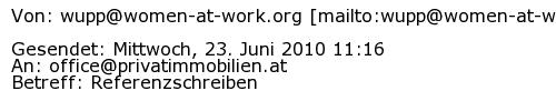Referenzschreiben Absender