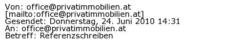 Referenzschreiben Absender