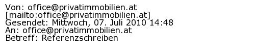 Referenzschreiben Absender