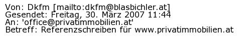 Referenzschreiben Absender