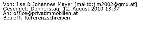 Referenzschreiben Absender