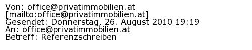 Referenzschreiben Absender