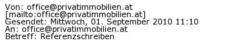 Referenzschreiben Absender