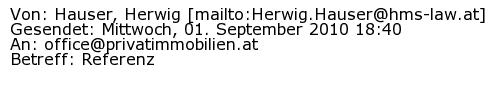 Referenzschreiben Absender