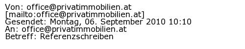 Referenzschreiben Absender