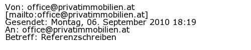 Referenzschreiben Absender