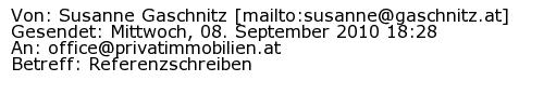 Referenzschreiben Absender