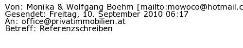 Referenzschreiben Absender