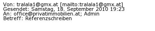 Referenzschreiben Absender