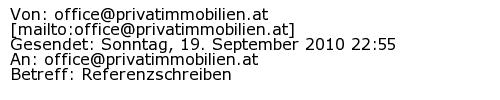 Referenzschreiben Absender
