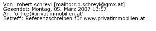 Referenzschreiben Absender