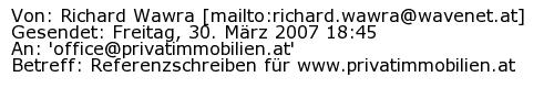 Referenzschreiben Absender