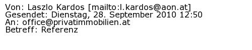 Referenzschreiben Absender