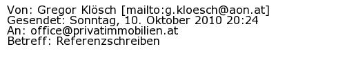 Referenzschreiben Absender