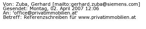 Referenzschreiben Absender