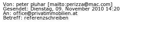 Referenzschreiben Absender