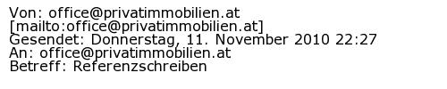 Referenzschreiben Absender