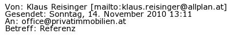 Referenzschreiben Absender