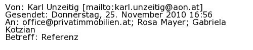 Referenzschreiben Absender