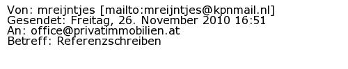 Referenzschreiben Absender