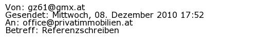 Referenzschreiben Absender