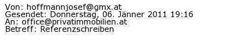 Referenzschreiben Absender