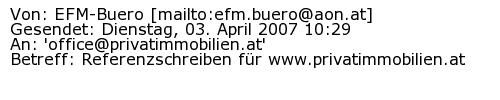 Referenzschreiben Absender
