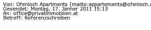 Referenzschreiben Absender