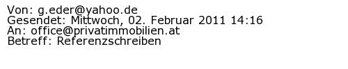 Referenzschreiben Absender