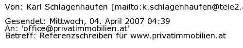 Referenzschreiben Absender