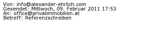 Referenzschreiben Absender